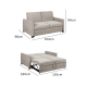 Hjem Design Maine Sofa Bed with Armrest