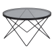 Hjem Design Castin Round Glass Top Coffee Table