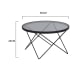 Hjem Design Castin Round Glass Top Coffee Table