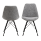 Hjem Design Nyx Dining Chair, Set of 2, Grey