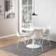 Hjem Design Nyx Dining Chair, White, Set of 2