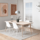 Hjem Design Nyx Dining Chair, White, Set of 2