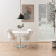 Hjem Design Nyx Dining Chair, White, Set of 2
