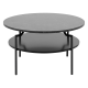 Hjem Design Gina Round Coffee Table, Black