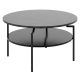 Hjem Design Gina Round Coffee Table, Black