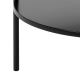 Hjem Design Gina Round Coffee Table, Black