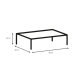 Hjem Design Newark Rectangular Coffee Table with Shelf