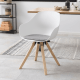 Hjem Design Milly Dining Chair with Armrest, Grey, Set of 2