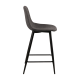 Hjem Design Verna Counter Stool, Grey, Set of 2