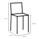Hjem Design Verna Counter Stool, Grey, Set of 2