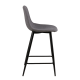 Hjem Design Verna Counter Stool, Light Grey, Set of 2