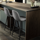Hjem Design Verna Counter Stool, Light Grey, Set of 2