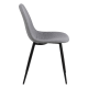 Hjem Design Verna Dining Chair, Light Grey, Set of 4