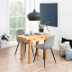 Hjem Design Verna Dining Chair, Light Grey, Set of 4