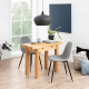 Hjem Design Verna Dining Chair, Light Grey, Set of 4
