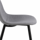 Hjem Design Verna Dining Chair, Light Grey, Set of 4