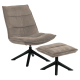 Hjem Design Blaise Lounge Chair with Footstool