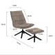 Hjem Design Blaise Lounge Chair with Footstool