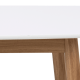 Hjem Design Yuno Rectangular Dining Table, White & Oak