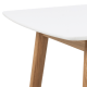 Hjem Design Yuno Rectangular Dining Table, White & Oak