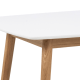 Hjem Design Yuno Rectangular Dining Table, White & Oak
