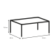 Hjem Design Yuno 4-Seater Dining Table, White & Oak