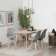 Hjem Design Yuno 4-Seater Dining Table, Oak