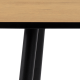 Hjem Design Verna Square Dining Table, Natural & Black