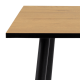 Hjem Design Verna Square Dining Table, Natural & Black