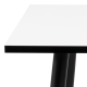 Hjem Design Verna Square Dining Table, Black & White