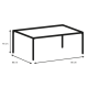 Hjem Design Verna Square Dining Table, Black & White