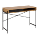 Hjem Design August Rectangular Office Desk, Natural & Black