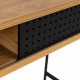 Hjem Design August Rectangular Office Desk, Natural & Black