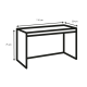 Hjem Design August Rectangular Office Desk, Black