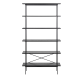 Hjem Design August Shelving Unit, Black, 94x27x172cm