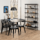 Hjem Design August Shelving Unit, Black, 94x27x172cm