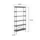 Hjem Design August Shelving Unit, Black, 94x27x172cm