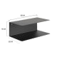 Hjem Design Jackson Wall Shelf, Set of 2, Black