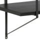 Hjem Design Cardiff Rectangular Wall Shelf, Large, Black