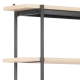 Hjem Design August Shelving Unit, Natural & Black, 172x27x188cm