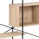 Hjem Design August Shelving Unit, Natural & Black, 172x27x188cm