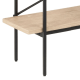 Hjem Design August Shelving Unit, Natural & Black, 172x27x188cm