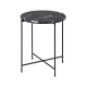 Hjem Design Avila Marble Side Table, Black