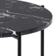 Hjem Design Avila Marble Side Table, Black