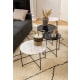 Hjem Design Avila Marble Coffee Table, Black