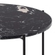 Hjem Design Avila Marble Coffee Table, Black