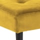 Hjem Design Glory Velvet Bench, Yellow