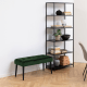 Hjem Design Glory Velvet Bench, Forest Green