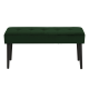 Hjem Design Glory Velvet Bench, Forest Green