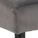 Hjem Design Glory Velvet Bench, Dark Grey